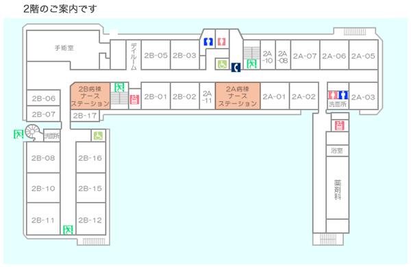 東川口病院フロアガイド